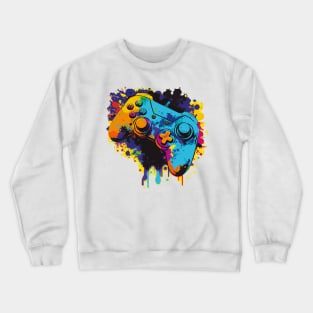 Gaming controller with colorful design Crewneck Sweatshirt